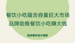 餐飲小吃蘊含容量巨大市場，品牌助推餐飲小吃賺大錢